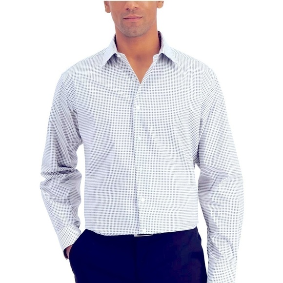 - CLUB ROOM |Men's Classic/Regular-Fit
Check Dress Shirt white grey L - Picture 1 of 6